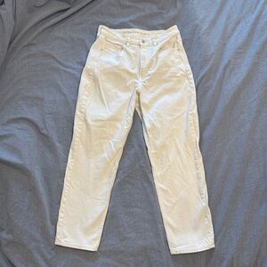 American Eagle White Straight Leg Jeans